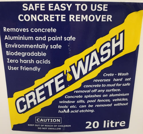 Crete Wash Off Concrete Dissolver 20 Litre