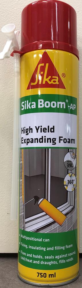 Sika Boom AP 750ml Aerosol Can (Expanding PU Foam Gap Filler, 6  per box)