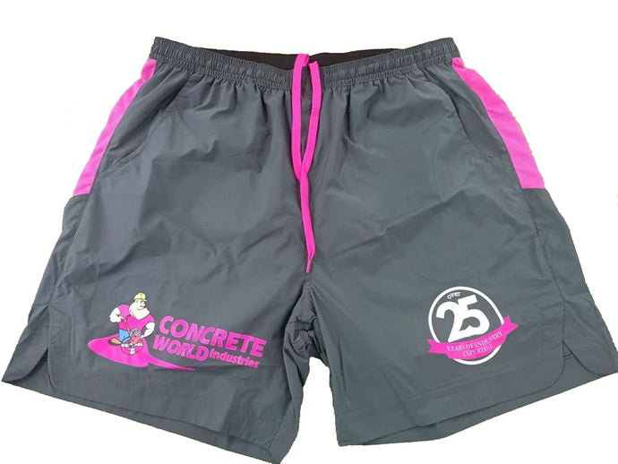 Concrete World ULTIMATE Training Shorts Grey / Pink