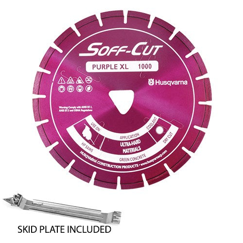 XL6-1000 6in PURPLE BLADE/SKID (Soff Cut 6 Inch) NEXT DAY - ULTRA HARD